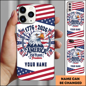 America 250 Years Of Freedom Eagle Personalized Phone Case