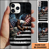 Tactical Eagle Soldier Black Flag Personalized Phone Case