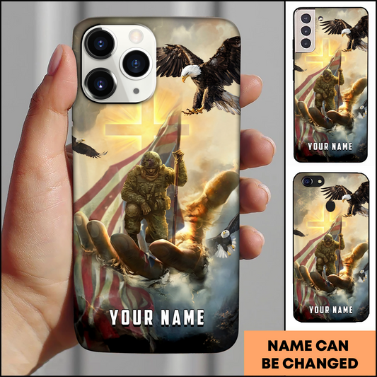 Faith And Freedom Soldier Patriotic Personalized Phone Case