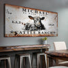 Joycorners Black Angus Cattle Personalized Name Canvas Cattle Ranch Signs 1