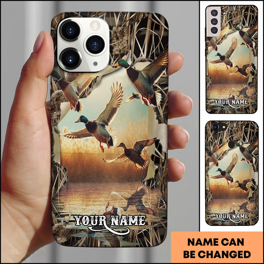 Joycorner Personalized Duck Hunting Marsh Scene Phone Case