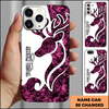 Joycorner Personalized Rosewood Antler Silhouette Phone Case