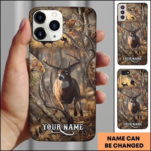 Joycorner Personalized Whitetail Deer Forest Phone Case