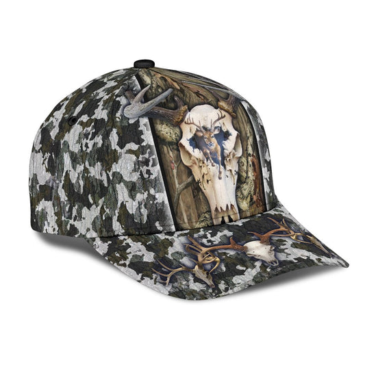 Joycorners Personalized Deer Skull Hunting Camo Classic Cap HM25