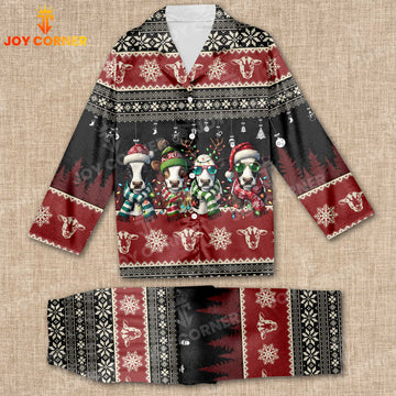 Joycorners Cattles On Truck Christmas Pattern 3D Pajamas