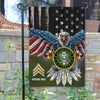 Joycorners Patriotic Eagle Veteran Custom Garden Flag #MT22