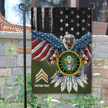Joycorners Patriotic Eagle Veteran Custom Garden Flag #MT22