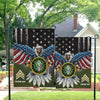 Joycorners Patriotic Eagle Veteran Custom Garden Flag #MT22