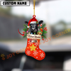 Joycorners Personalized Black Angus Christmas Stocking Ornament