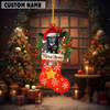 Joycorners Personalized Black Angus Christmas Stocking Ornament