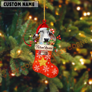 Joycorners Personalized Brahman Christmas Stocking Ornament