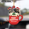 Joycorners Personalized Brown Swiss Merry Christmas Farm Mug Ornament