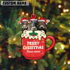 Joycorners Personalized Brown Swiss Merry Christmas Farm Mug Ornament