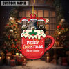 Joycorners Personalized Brown Swiss Merry Christmas Farm Mug Ornament
