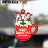 Joycorners Personalized Charolais Merry Christmas Farm Mug Ornament