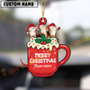 Joycorners Personalized Hereford Merry Christmas Farm Mug Ornament