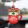 Joycorners Personalized Highland Merry Christmas Farm Mug Ornament