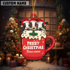 Joycorners Personalized Holstein Merry Christmas Farm Mug Ornament