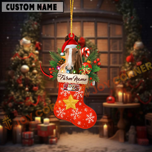 Joycorners Personalized Horse Christmas Stocking Ornament