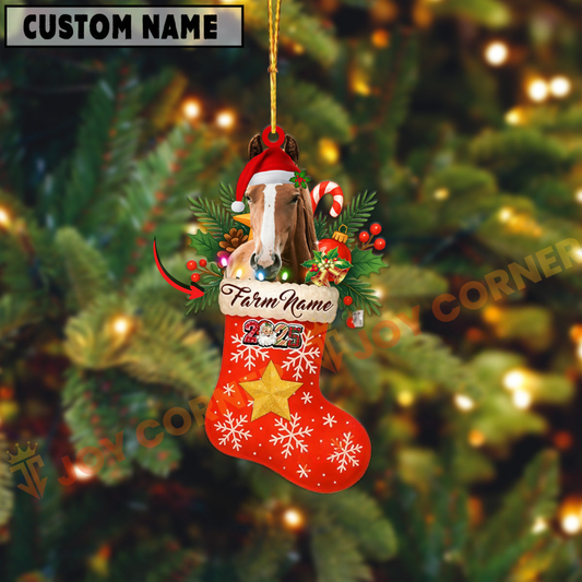 Joycorners Personalized Horse Christmas Stocking Ornament