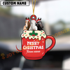 Joycorners Personalized Horse Merry Christmas Farm Mug Ornament