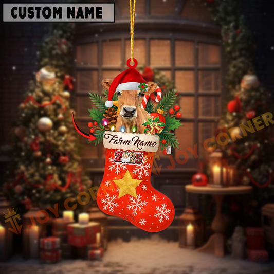 Joycorners Personalized Jersey Christmas Stocking Ornament