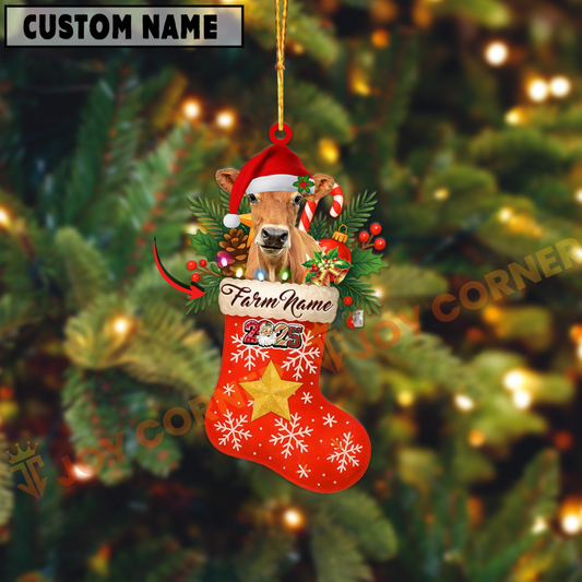 Joycorners Personalized Jersey Christmas Stocking Ornament
