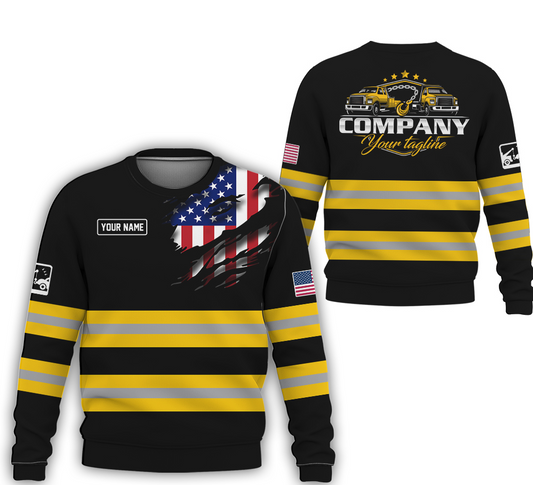 Joycorners Custom Name Yellow Shirt for Husband, Truck Driver, Long Haul CDL Gift, Diesel Mechanic Shirt, Apparel Trucker PT2609