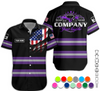 Joycorners Custom Name Purple Shirt for Husband, Truck Driver, Long Haul CDL Gift, Diesel Mechanic Shirt, Apparel Trucker PT2609