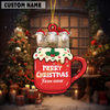 Joycorners Personalized Sheep Merry Christmas Farm Mug Ornament