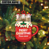 Joycorners Personalized Sheep Merry Christmas Farm Mug Ornament