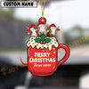 Joycorners Personalized Simmental Merry Christmas Farm Mug Ornament