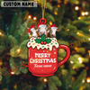 Joycorners Personalized Simmental Merry Christmas Farm Mug Ornament
