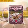 Joycorners Pig Couple Personalized Name Two Tone Mug