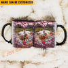 Joycorners Pig Couple Personalized Name Two Tone Mug
