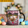 Joycorners Pig Couple Personalized Name Two Tone Mug