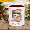 Joycorners Pig Funny Personalized Name Two Tone Mug