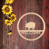 Joycorners Pig Wall Art , Welcome Sign Pig Wall Decor, Pig Home Decor, Pig Farm Wall Art, Hog Wall Art  , Pig Lover Gift , Farmhouse Decor, Farm Wall Decor, Hog Farm Wall Decor, Hog Farm Wall Art LM0110