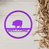 Joycorners Pig Wall Art , Welcome Sign Pig Wall Decor, Pig Home Decor, Pig Farm Wall Art, Hog Wall Art  , Pig Lover Gift , Farmhouse Decor, Farm Wall Decor, Hog Farm Wall Decor, Hog Farm Wall Art LM0110