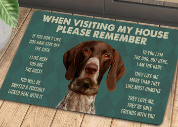 Joycorners Pointers Dogs Doormat, Please Remember I Live Here Gift For Dog Lovers, Housewarming Gift, Dog Decor LM0210