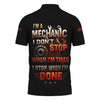 Joycorners Personalized T-Shirt I'm A Mechanic I Don't Stop When I'm Tired I Stop When I'm Done Funny Car Design Shirt for Mechanics PT2609