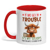 Joycorners If We Get In Trouble It's My Sister's Fault Cow Two Tone Mug
