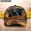 Joycorners Cattle Cow Farm Landscape Leather Curve Pattern Personalized Name 3D Cap (6 Breeds)
