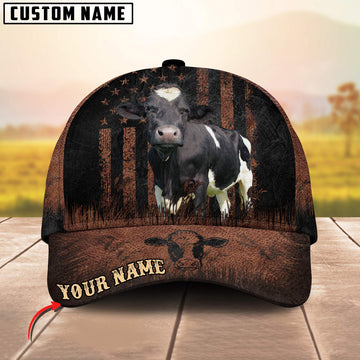 Joycorners Holstein Flag Pattern Customized Name Metal 3D Classic Cap