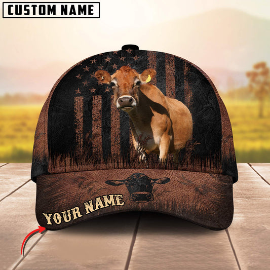 Joycorners Jersey Flag Pattern Customized Name Metal 3D Classic Cap