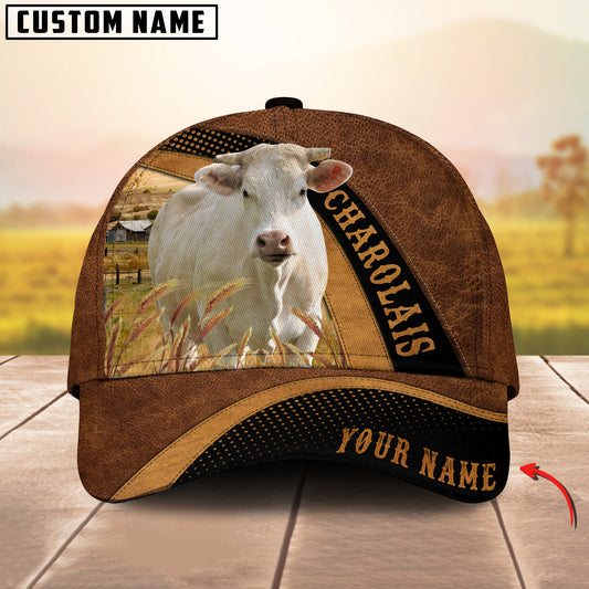Joycorners Custom Name Charolais Cattle 3D Cap