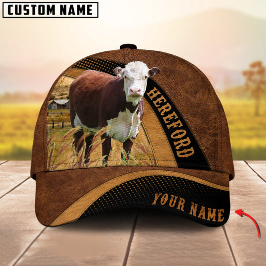 Joycorners Custom Name Hereford Cattle 3D Cap