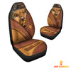 Joycorners Highland Cattle Leather Pattern Customized Name Car Seat Cover Set