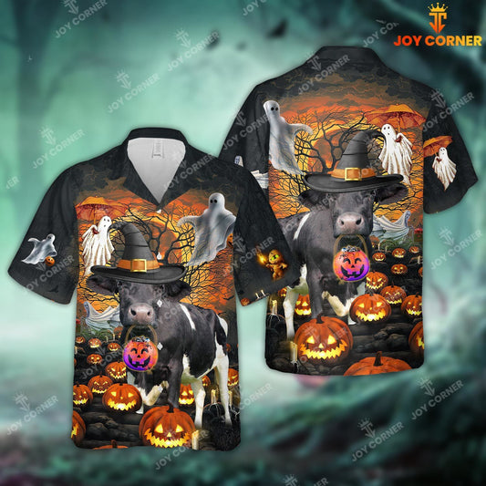 Joy Corner Holstein Halloween 3D Hawaiian Shirt