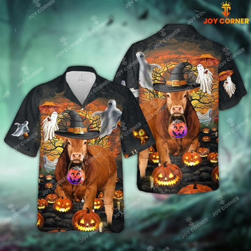 Joy Corner Limousin Halloween 3D Hawaiian Shirt